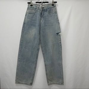 vintage styled wide leg jeans